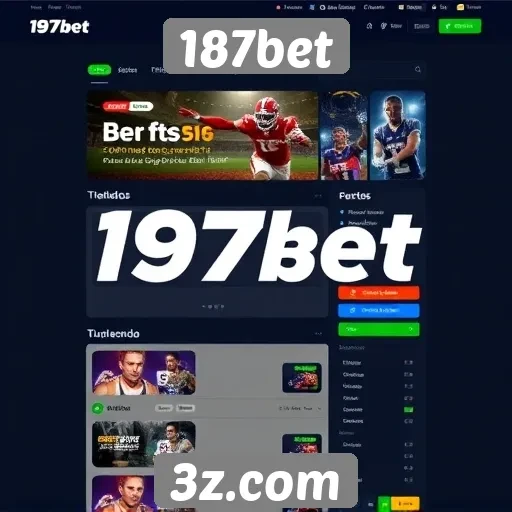 Navegação e design do 187bet